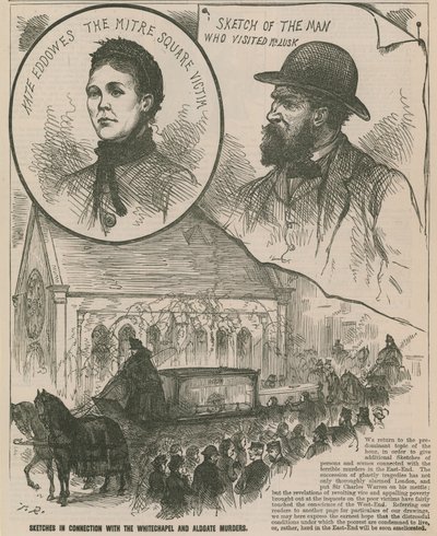 Jack the Ripper: Sketches in Connection with the Whitechapel and Aldgate Murders by English School