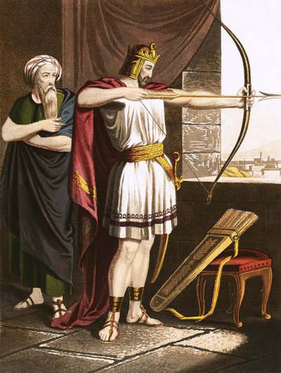 Joash Shooting Arrows at the Command of Elisha by English School