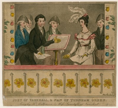 Joey of Vauxhall and Nan of Turnham Green, sung by Mr. Mattiason and Miss Turnstall at Vauxhall Gardens by English School