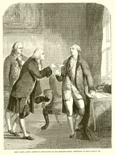 John Adams, First American Ambassador to the English Court, Presented to King George III by English School