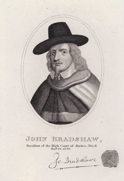 John Bradshaw, English judge who was President of the High Court of Justice for the trial of King Charles I in 1649 by English School