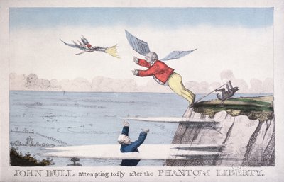 John Bull Attempting to Fly After the Phantom of Liberty by English School