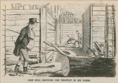 John Bull Enjoying the Prospect in His Parks by English School