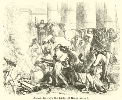 Josiah destroys the Idols by English School