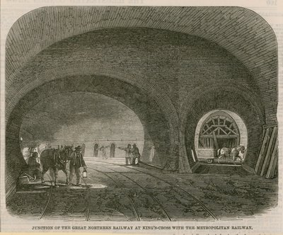 Junction of the Great Northern Railway at Kings Cross with the Metropolitan Railway by English School