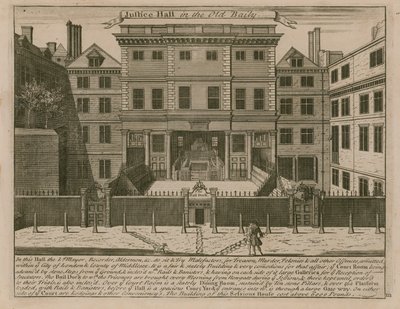 Justice Hall in the Old Bailey by English School