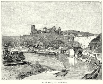 Kamenets, in Podolia (engraving) by English School