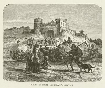 Kelts in their Chieftains Service by English School