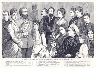 Key Block to the Coloured Supplement, The Royal Family, 1880 by English School