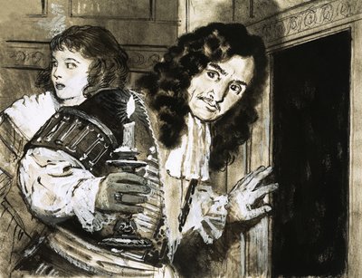 King Charles II Hides Following His Defeat at the Battle of Worcester by English School