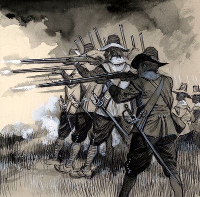 King Gustavus Adolphus of Sweden Armed His Swedish Infantry with a Light Musket by English School
