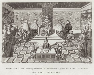 King Richard Passing Sentence of Banishment Against the Earl of Derby and Earl Marshall by English School