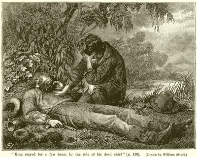 King Stayed for a Few Hours by the Side of His Dead Chief by English School