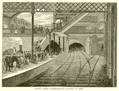 Kings Cross Underground Station in 1868 by English School