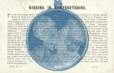Kissing in Somerset by English School