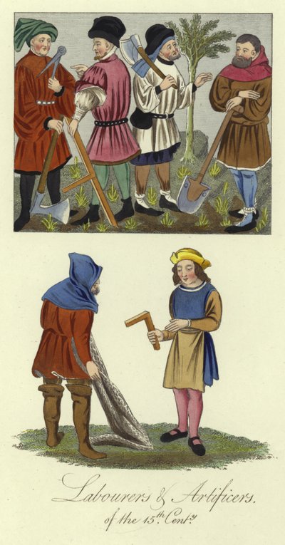 Labourers and artificers of the 15th Century by English School