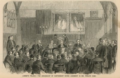 Lambeth Palace - The Archbishop of Canterbury Giving Judgment in Mr. Poole