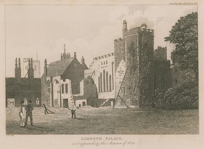 Lambeth Palace as It Appeared in the Autumn of 1829 by English School