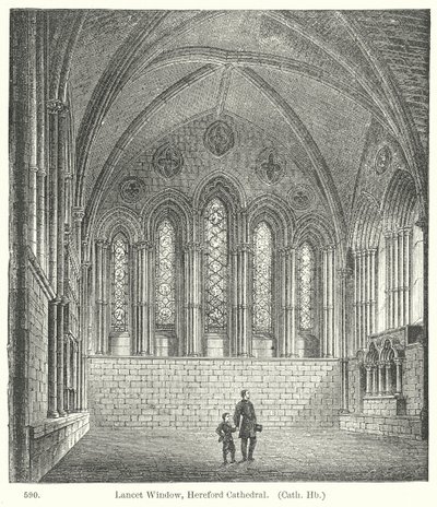Lancet Window, Hereford Cathedral by English School