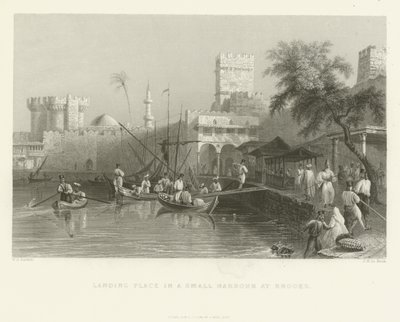 Landing Place in a Small Harbour at Rhodes by English School