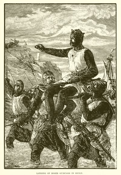 Landing of Roger Guiscard in Sicily by English School