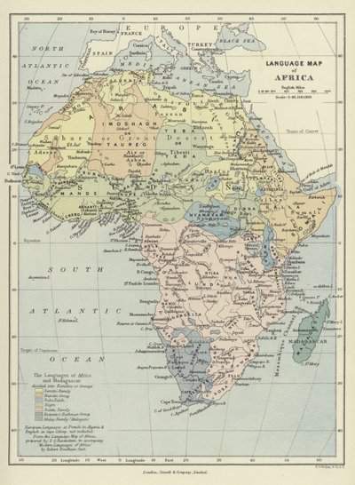 Language Map of Africa by English School