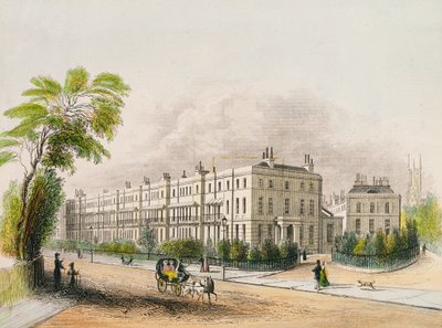 Lansdown Place, Cheltenham, Engraved by Lithograph by M.D. Eichbaum by English School