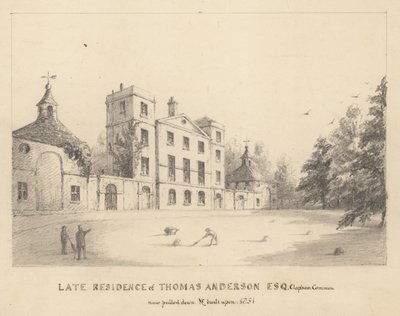 Late Residence of Thomas Anderson, Clapham Common, Surrey by English School