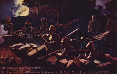 Lce Corporal Smith DC with his Section at Bilot, North West Frontier by English School