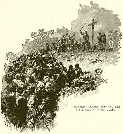 Leonard Calvert Planting the First Colony in Maryland by English School