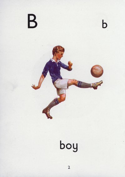 Letter B, boy by English School