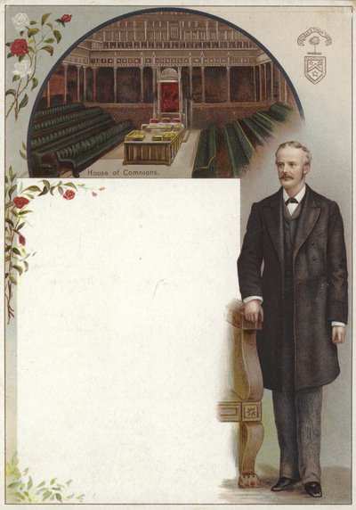 Liebig card featuring Arthur Balfour by English School