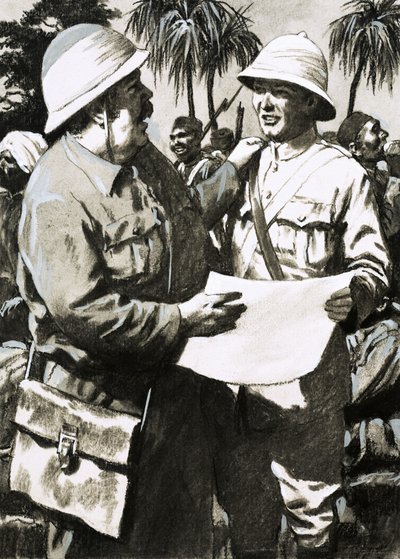 Lieutenant Downes and the Artist Melton Prior with Prior