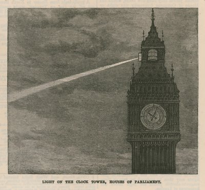 Light of the Clock Tower Light, Houses of Parliament by English School