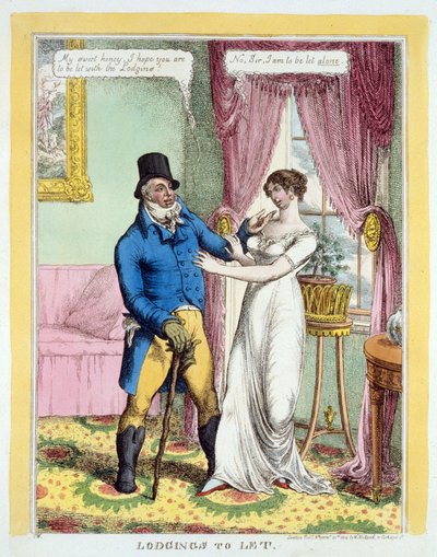 Lodgings to Let, Published 1814 by English School