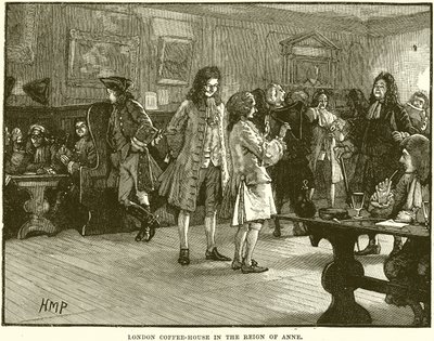 London Coffee-House in the Reign of Anne by English School