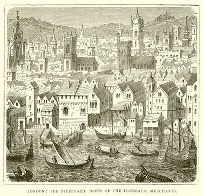 London: The Steelyard, Depot of the Hanseatic Merchants by English School