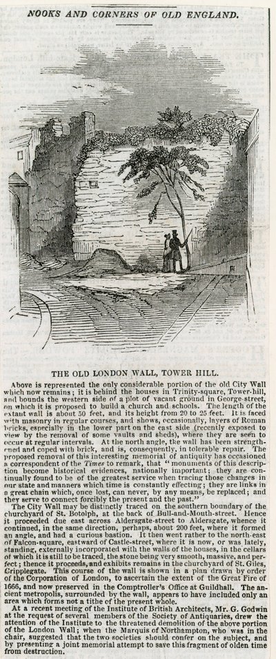 London Wall - Tower Hill by English School
