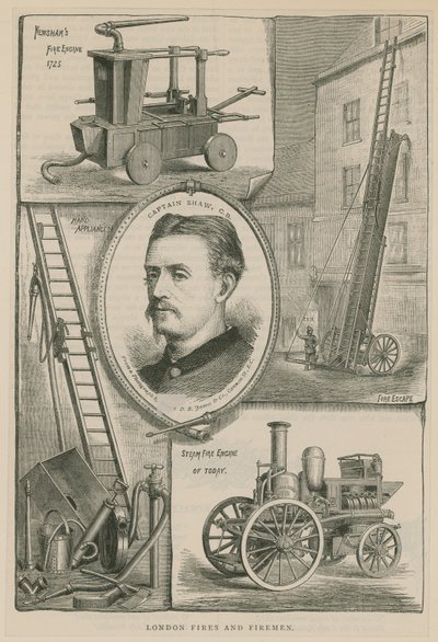 London fires and firemen by English School