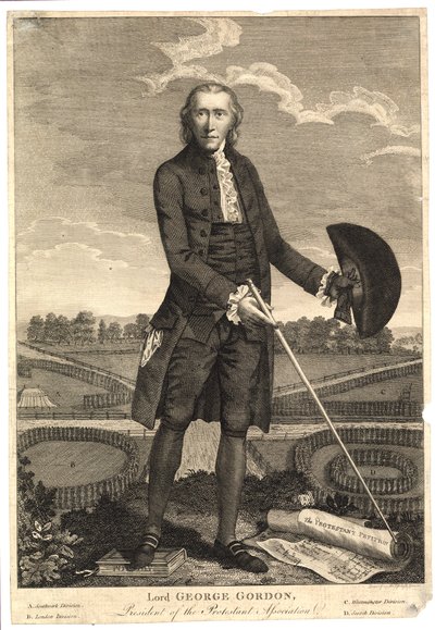 Lord George Gordon, President of the Protestant Association by English School