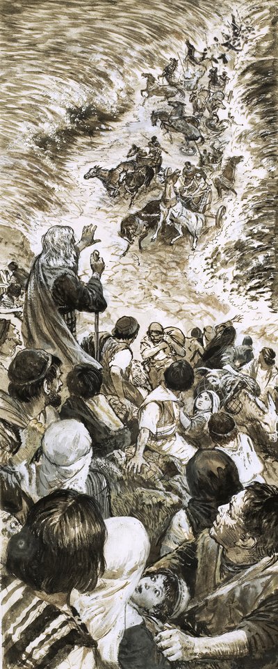 Lost in Legend: When Moses Divided the Waters by English School