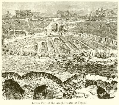 Lower Part of the Amphitheatre at Capua by English School