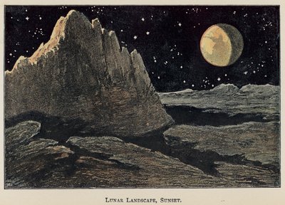 Lunar Landscape, Sunset by English School