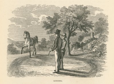 Lunging (engraving) by English School