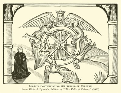 Lydgate Contemplating the Wheel of Fortune by English School