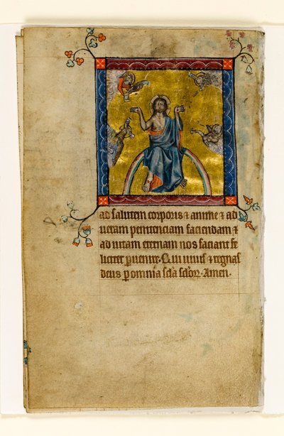Christ in Judgement, Miniature from the Macclesfield Psalter, Use of Sarum, East Anglia (c.1330) by English School