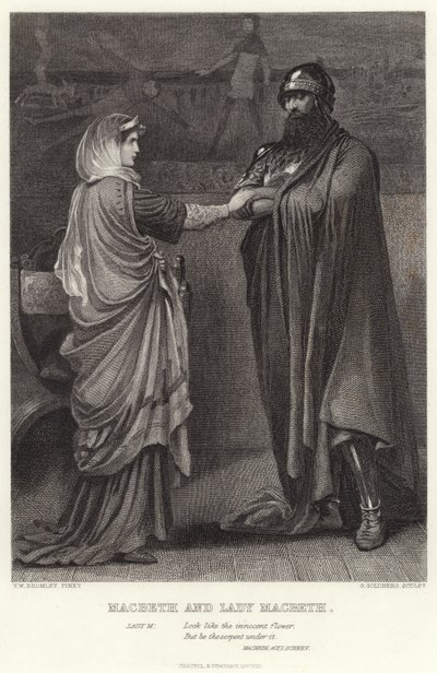 Macbeth and Lady Macbeth, Macbeth, Act I, Scene 5 by English School