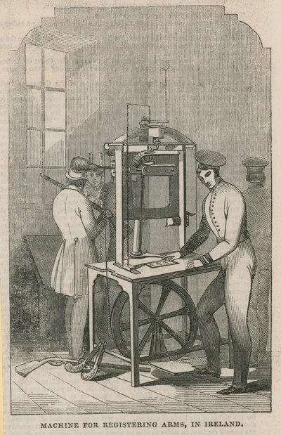 Machine for the Registering of Arms in Ireland by English School