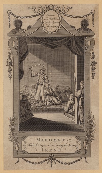 Mahomet, the Turkish Emperor murdering the beautiful Irene by English School