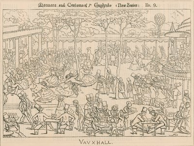 Manners and Customs of the English, Vauxhall Gardens, London by English School